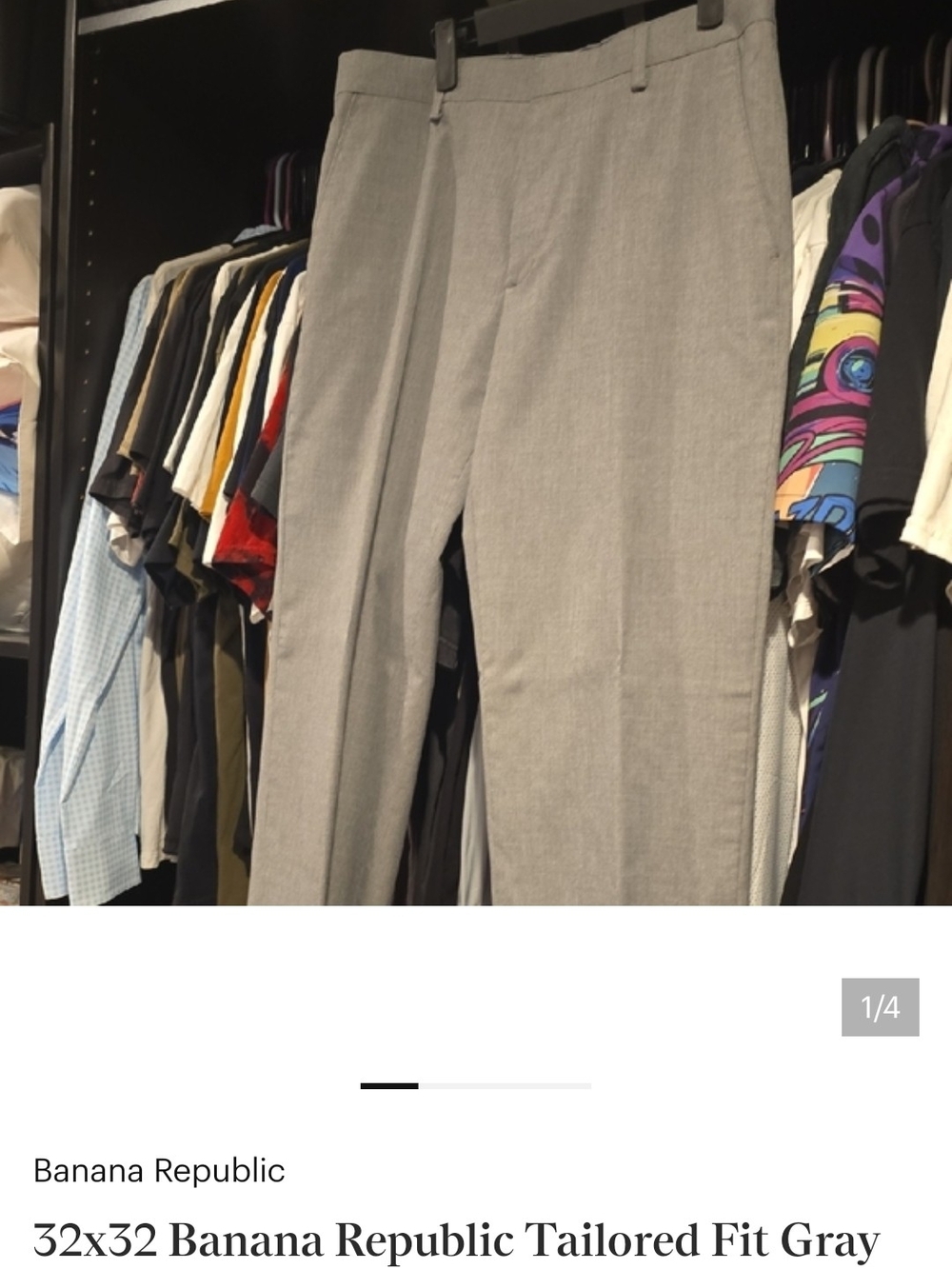 RELIST FOR BUYER Banana Republic Light Gray Tailored Dress Pants